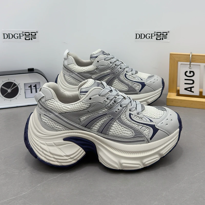 小个子厚底增高8cm加绒老爹鞋女2025秋冬新款百搭时尚运动休闲鞋