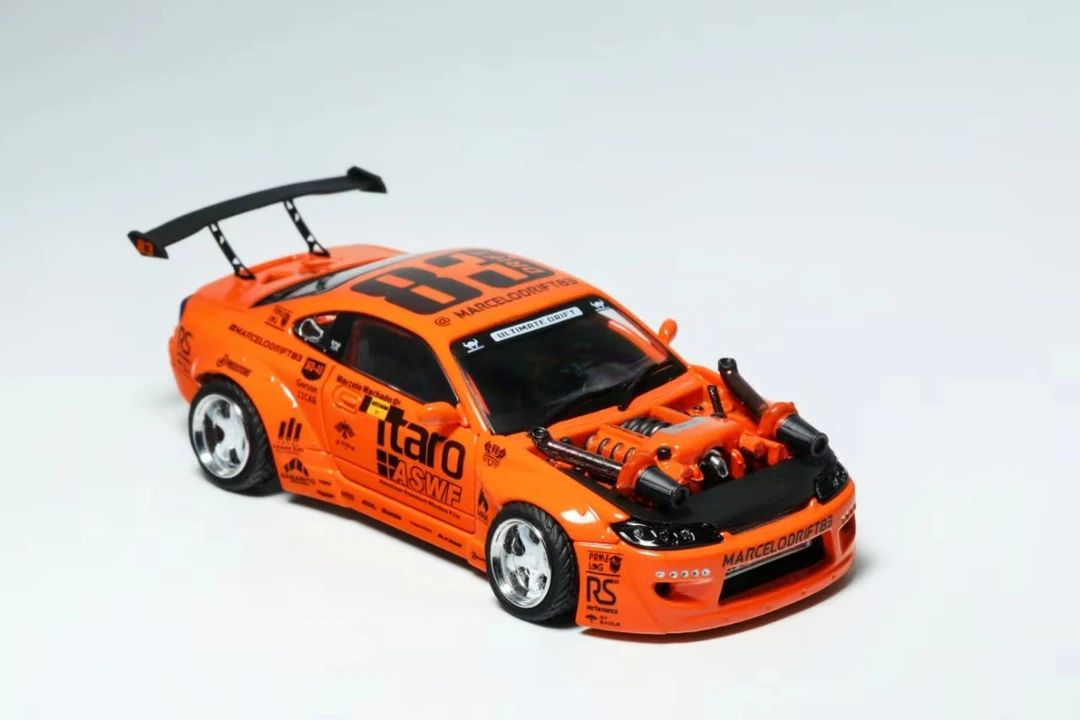 现货YS 1:64 尼桑爆改S15 4.0 V8 发动机汽车模型