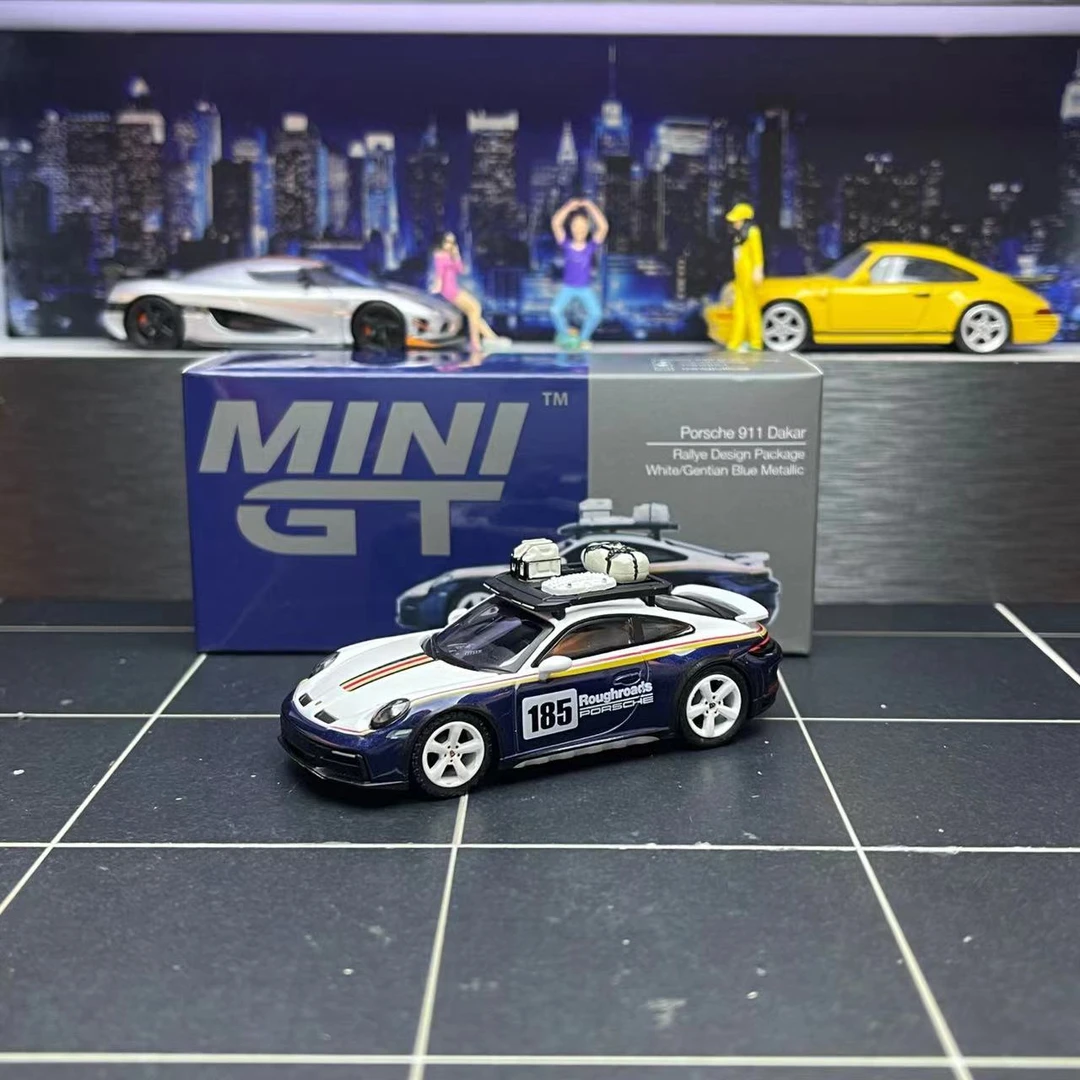 价格已开 MINIGT 1:64 #805 保时捷 911 达喀尔 合金汽车模型