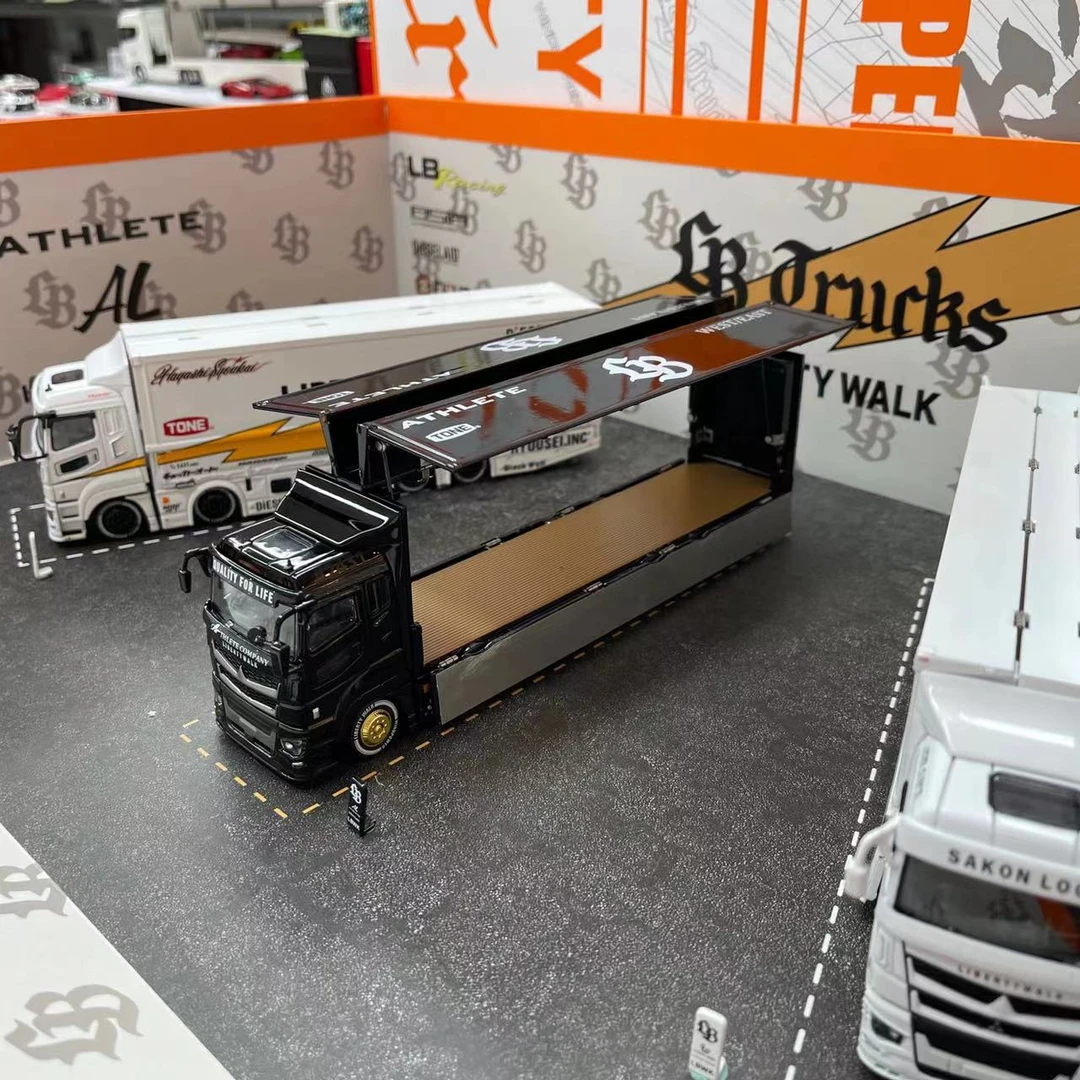 GCD 1/64 LBWK 三菱Mitsubishi JDM 轿运车Fuso 合金卡车模型