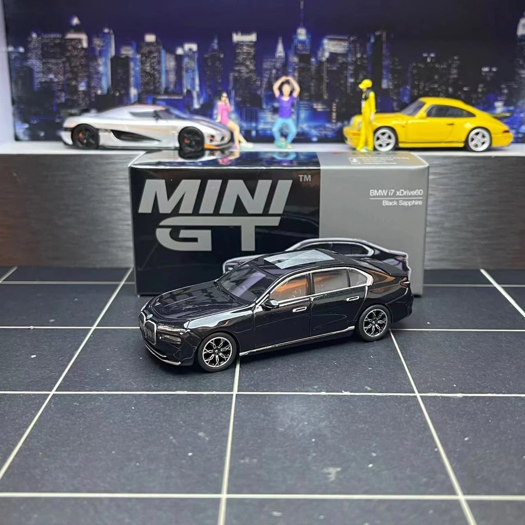 价格已开 现货 MINI GT1:64宝马 i7eDrive50Sapphire合金汽车模型