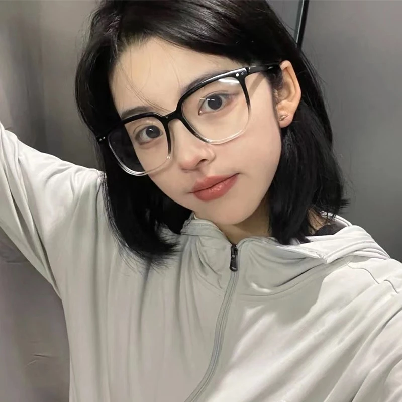 黑框眼镜近视女防蓝光可配有度数素颜神器眼镜框架大脸显瘦韩版潮