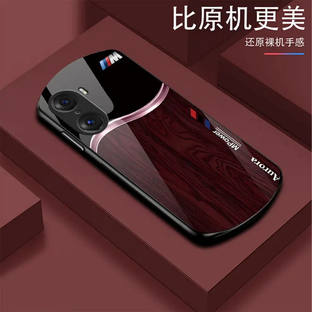 【荣耀60 Pro】新款弧形渐变钢化玻璃高端定制木纹防摔手机壳