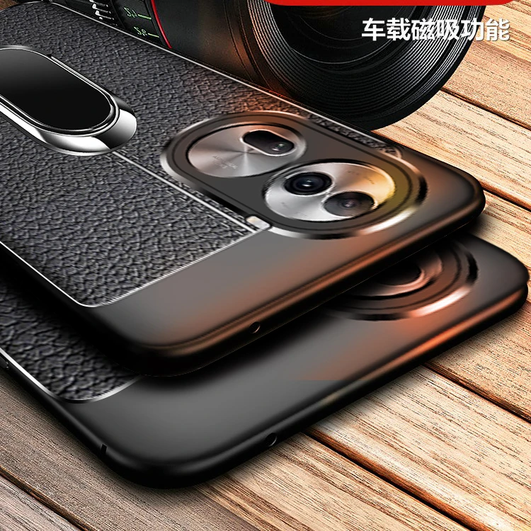 OPPO Reno11/Pro手机壳硅胶荔枝皮纹手感舒适防滑防手汗奢华商务