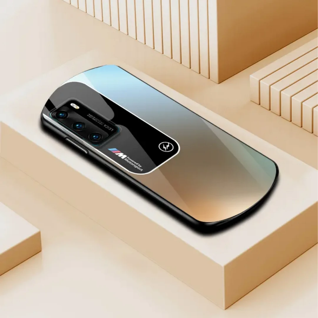 【华为P40 Pro+】新款弧形渐变钢化玻璃宝马软边简约商务手机壳