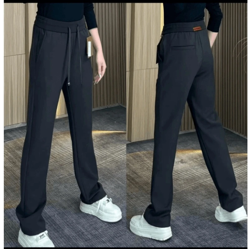 秋冬新款高端男直筒卫裤宽松透气舒适百搭爆款垂感直筒高端休闲裤