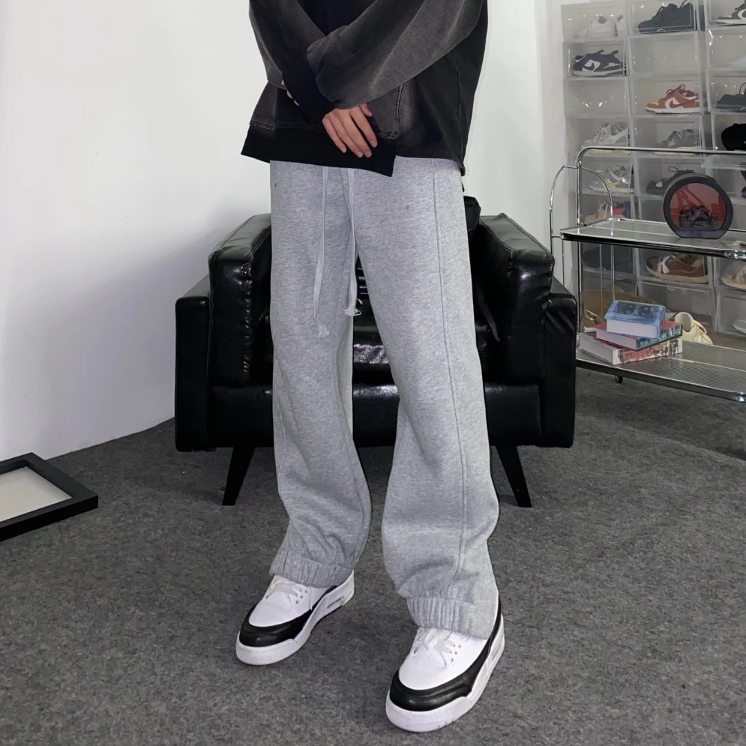 2024秋季新款美式潮流宽松运动束脚休闲长裤男女同款百搭冬季卫裤