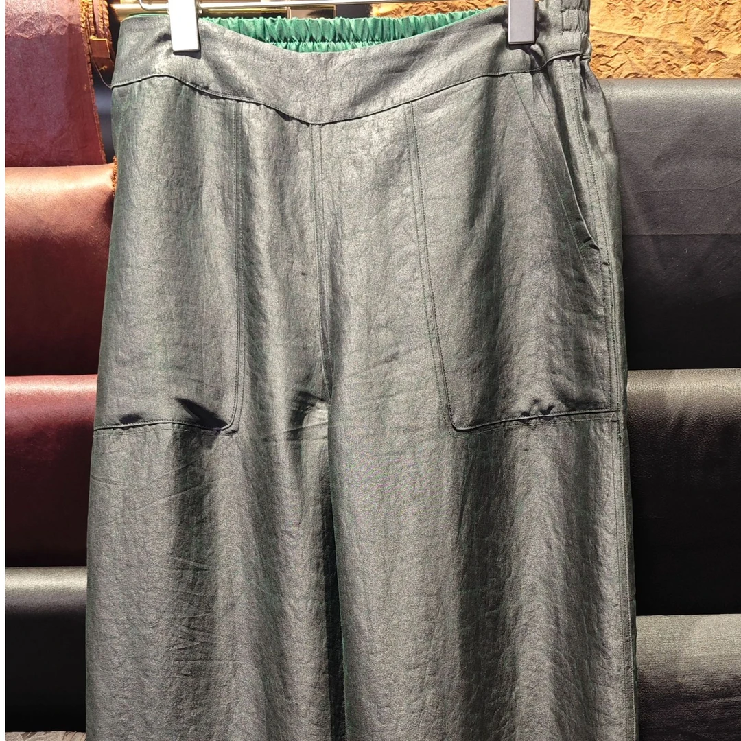 绿素平缎双面双穿裤子