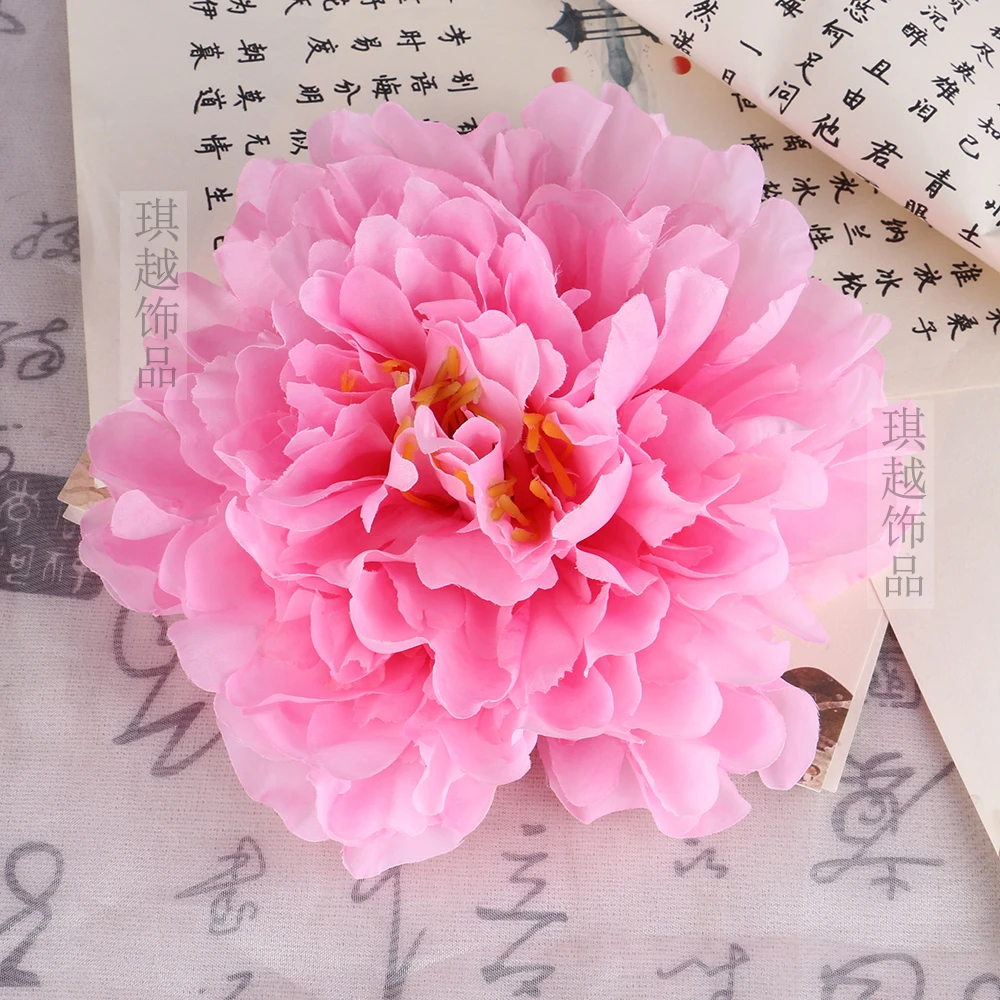 琪越18厘米仿真大牡丹花头饰多层花朵发夹唐风绢花发饰古装后压花