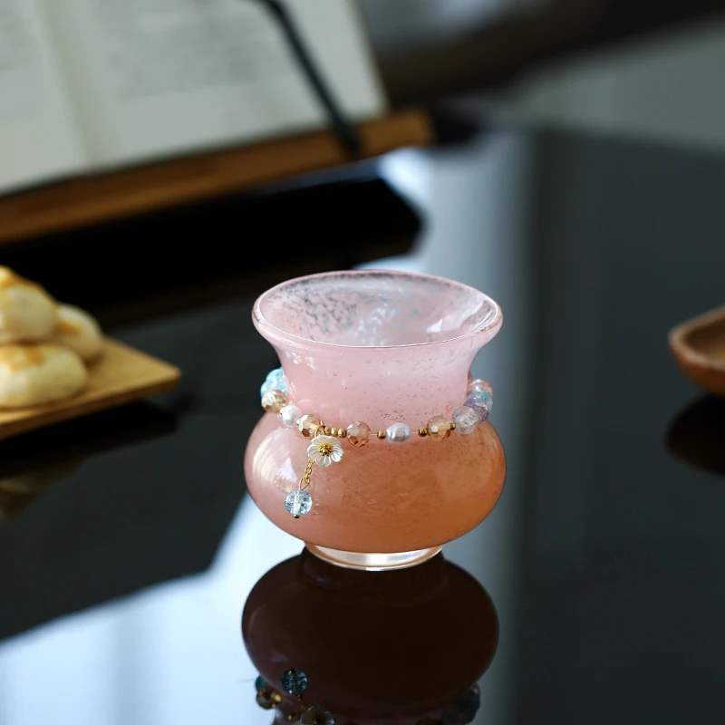 日式水晶玻璃建水小号茶洗茶具配件水盂茶渣缸废水渣斗笔洗烟灰缸