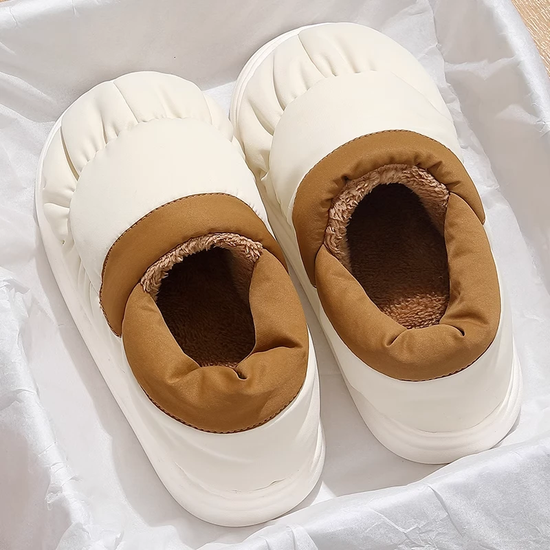 棉拖鞋女士包跟冬季2023新款室内家居保暖防滑月子羽绒布棉鞋冬天