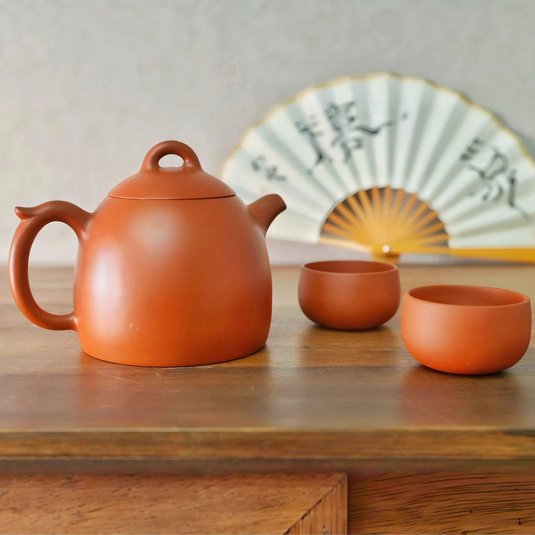 海南紫金陶原矿泥料 秦权壶