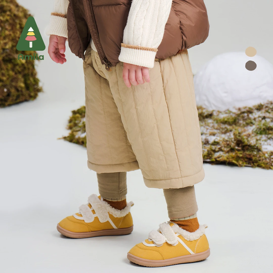 Amila啊咪啦儿童中性牛仔裤秋冬款柔软棉裤XD4MK653