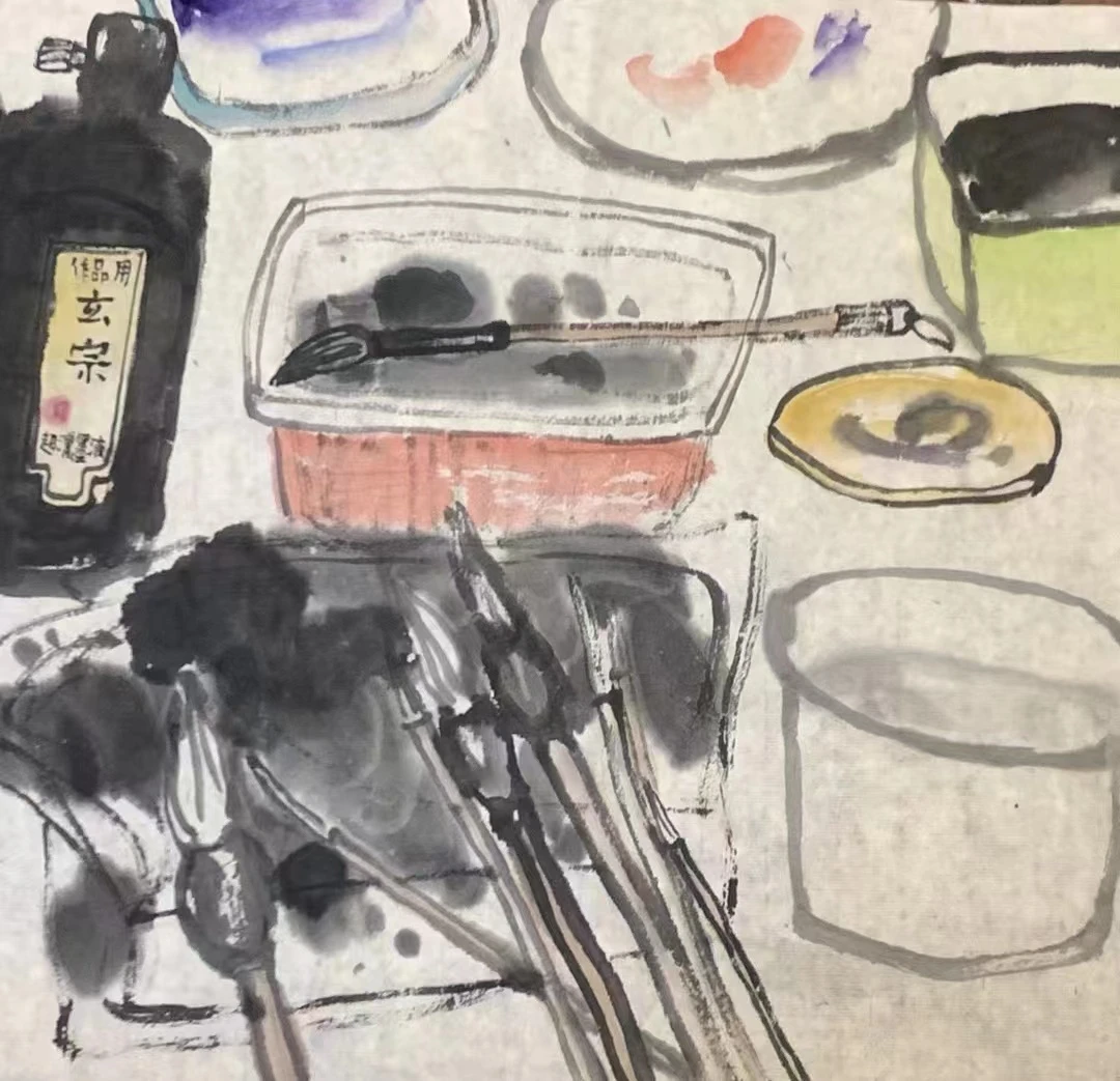 泾宝堂燎皮燎草古法特制长纤维绘画书法创作展览