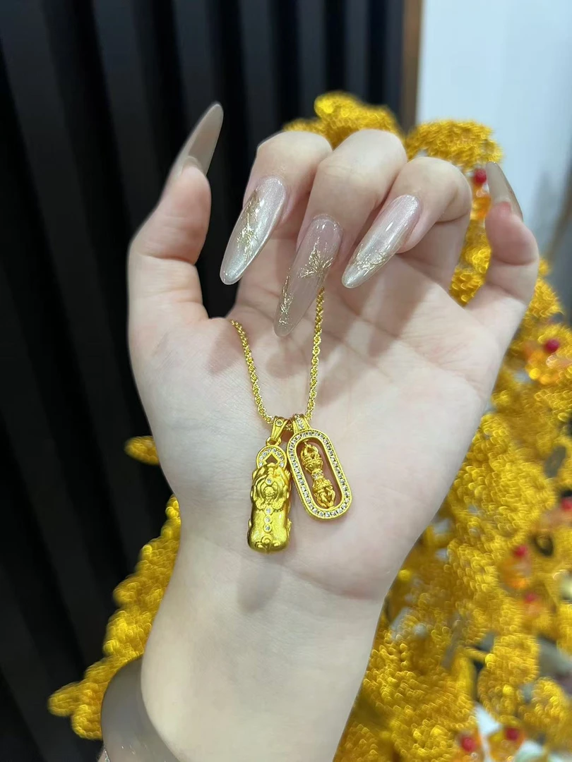 合金项链 新中式貔貅金刚杵项链轻奢