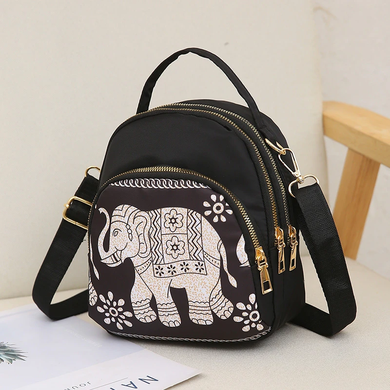 休闲女背包三用迷你潮尼龙小双肩包女胸包牛津帆布单肩斜挎女包包