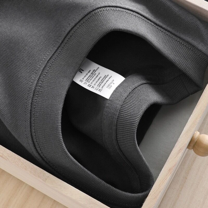 260克重磅纯棉短袖t恤男纯色圆领半袖宽松灰色打底衫男女同款上衣