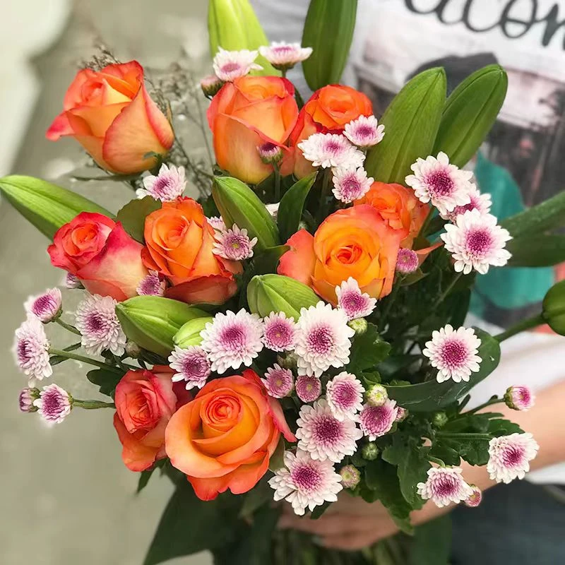 1106办公室装饰鲜花玫瑰