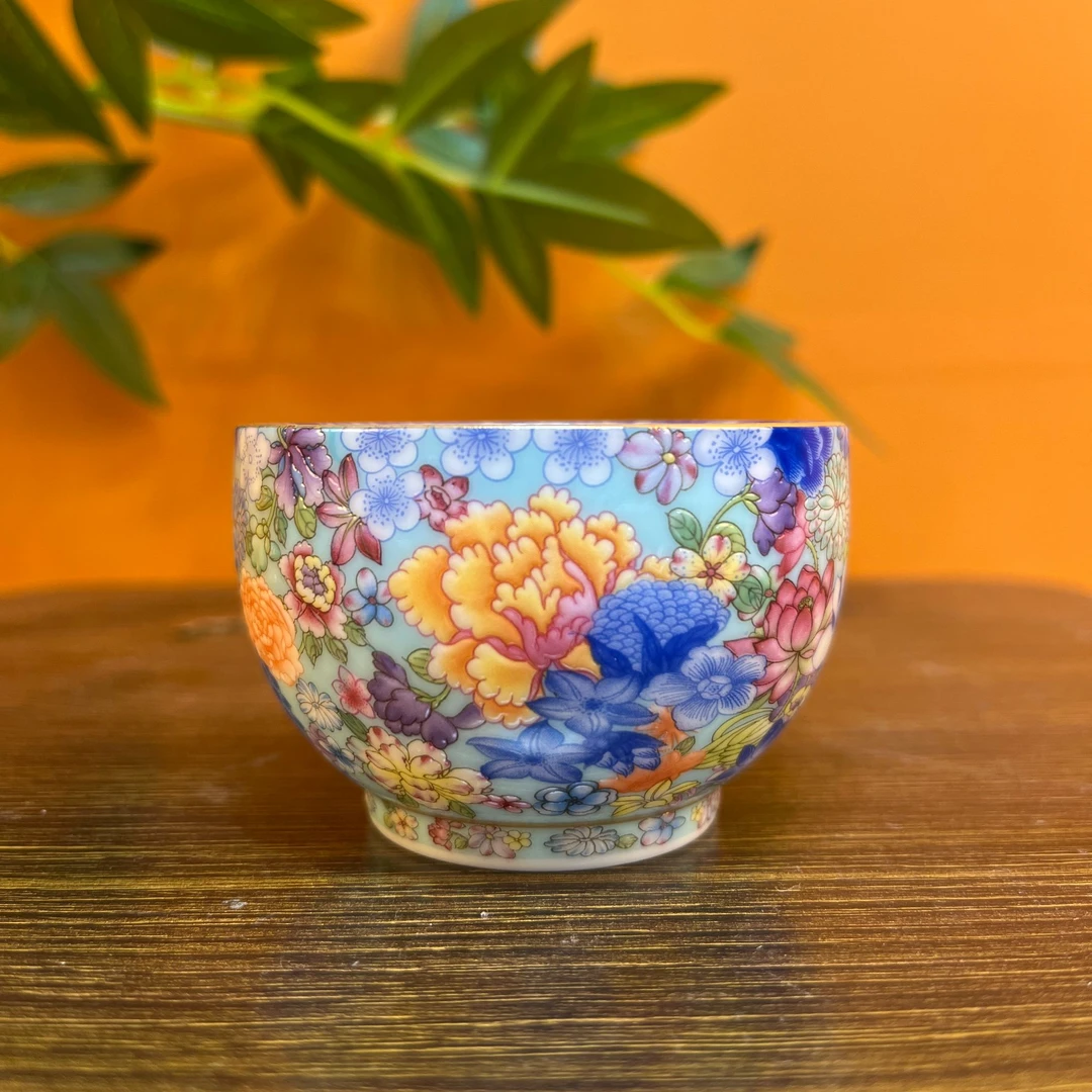 景德镇陶瓷万花珐琅彩主人杯