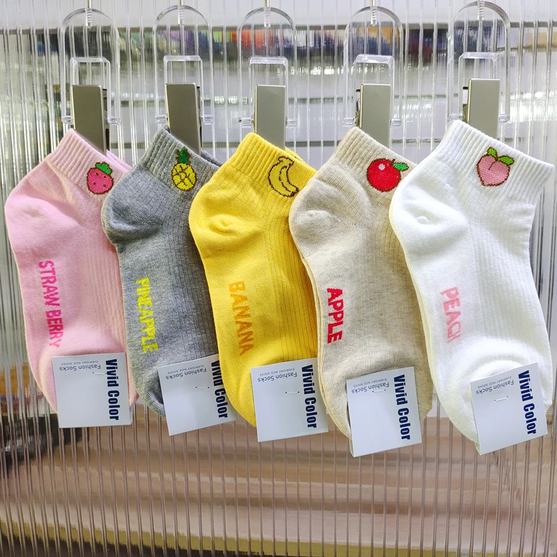 韩国袜子女东大门进口vividcolor春夏季可爱小水果短袜女四季短筒