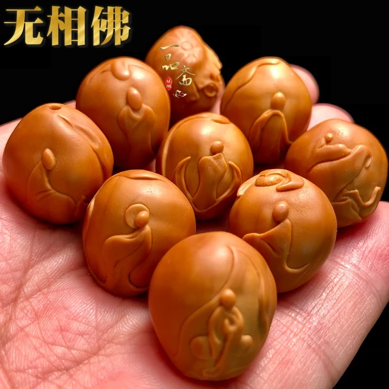 【十年老油核】无相佛橄榄核手串男款高端文玩大籽雕刻核雕浮雕精雕