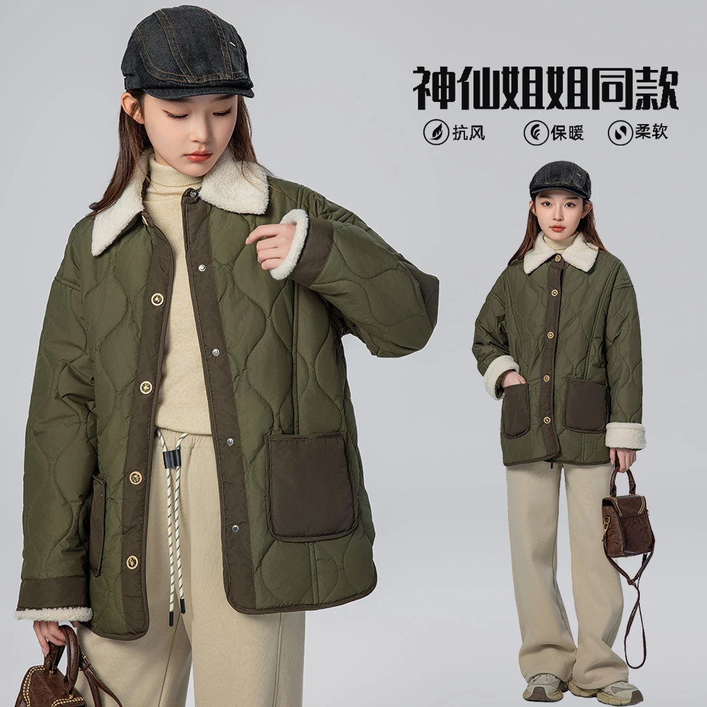 【神仙姐姐同款】女大童夹棉外套棉袄洋气加厚加棉女童棉服学生保暖