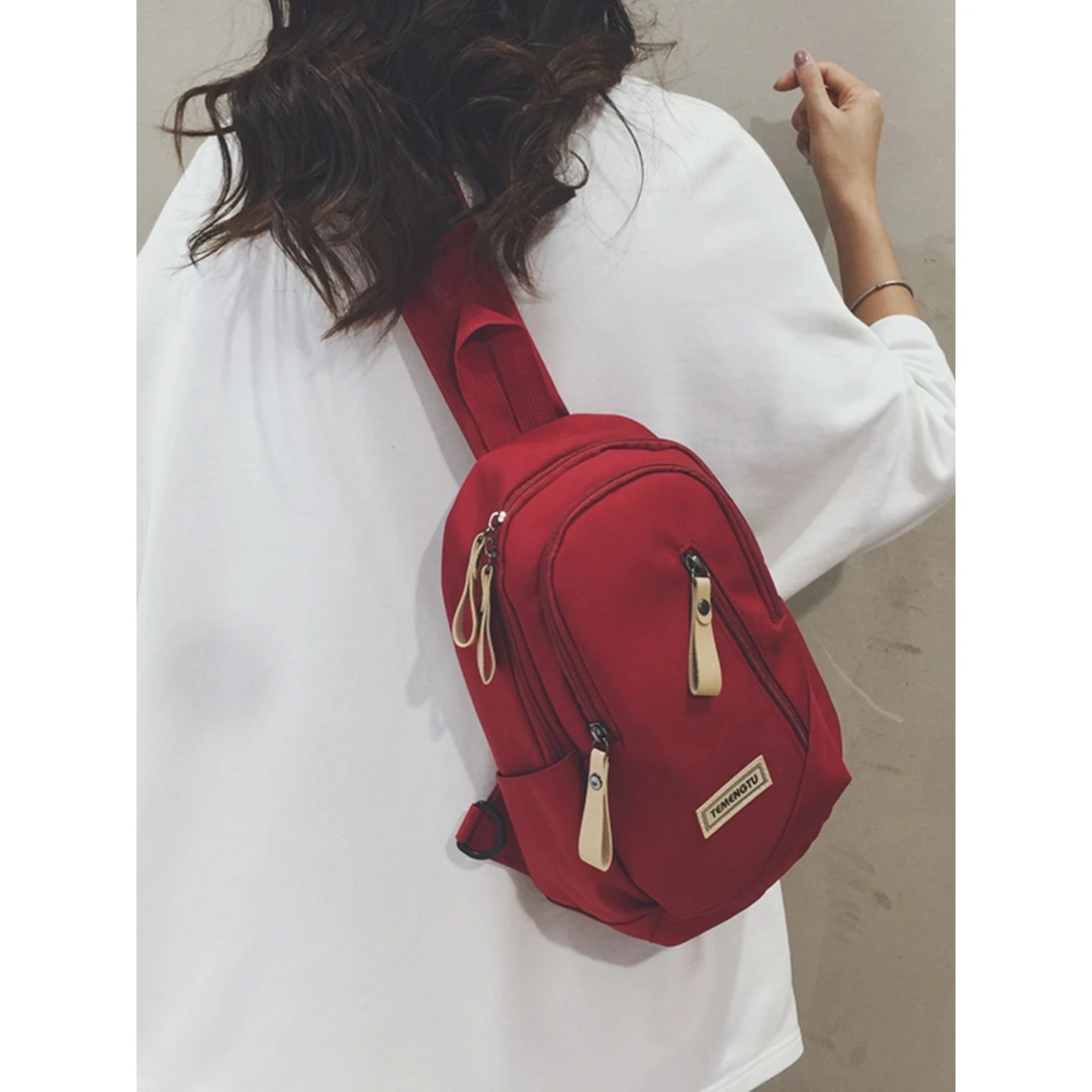 韩版简约胸包女日系潮学生休闲百搭斜挎包男骑行小背包运动单肩包