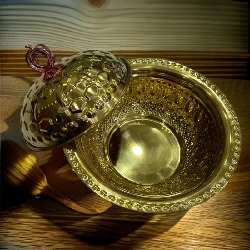 家用方便30CM洗菜盆金色有盖子