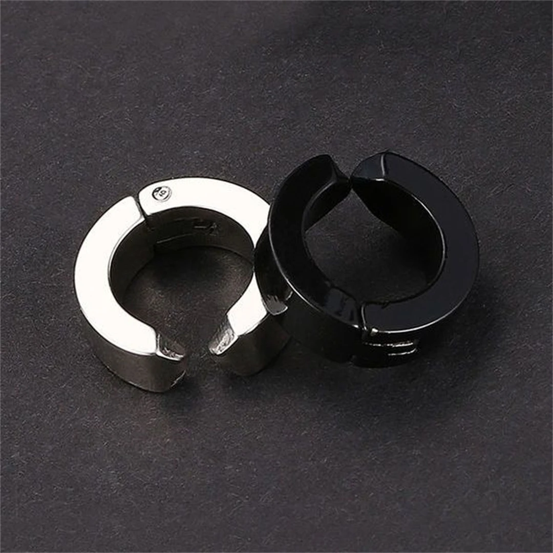 钛钢耳饰 耳骨耳饰耳钉无耳洞耳夹黑色学生党耳骨夹无耳洞耳夹