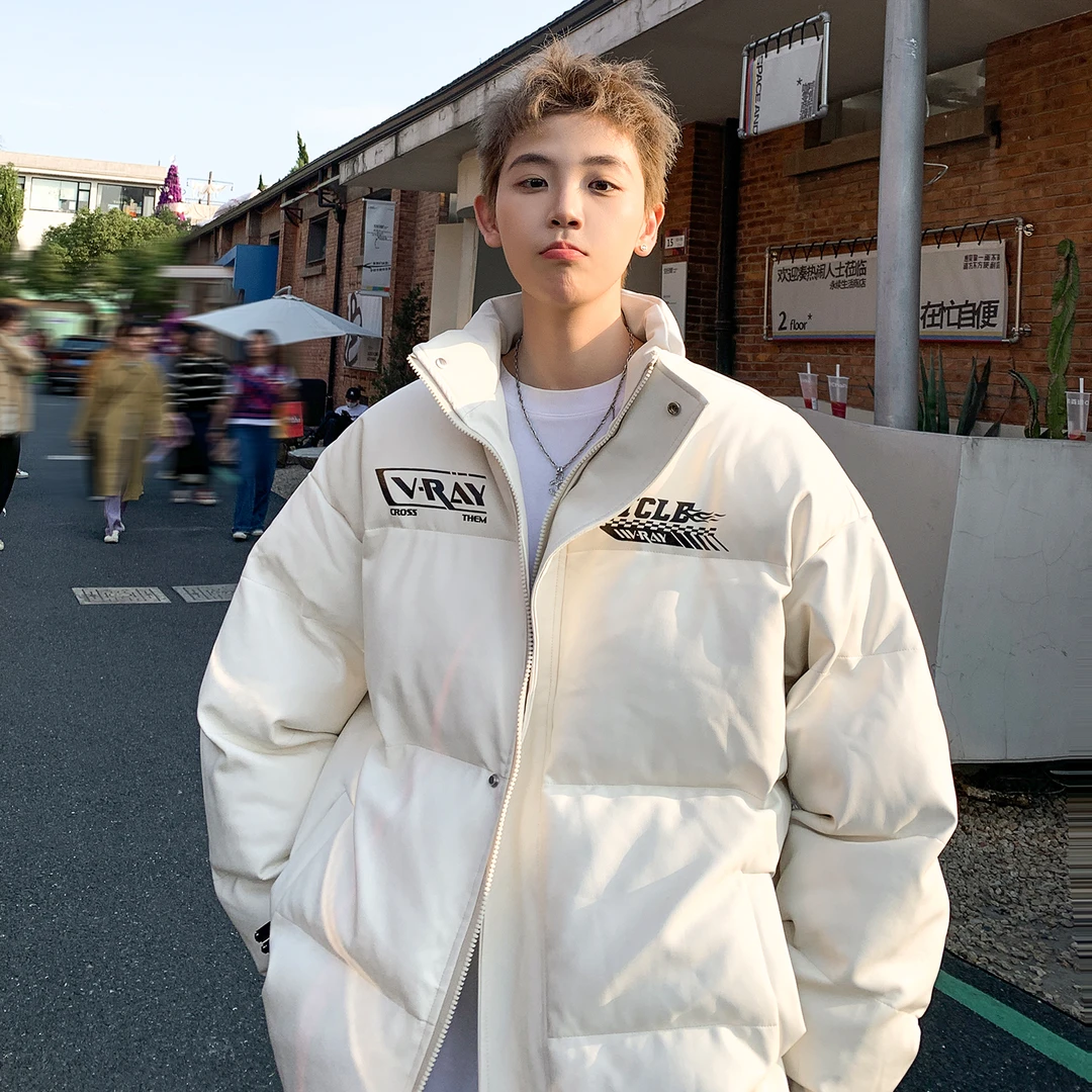 pu皮棉服男冬季新款加厚保暖潮牌棉袄设计感痞帅宽松机车棉衣外套