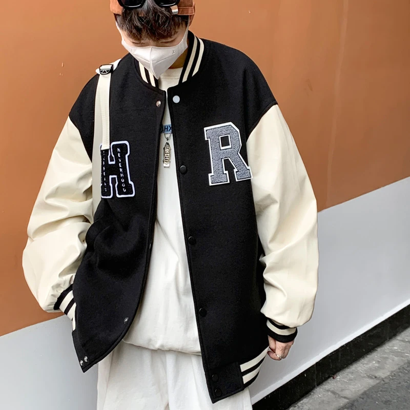 棒球服外套男士春秋季2023新款美式潮牌复古潮流学生休闲宽松夹克