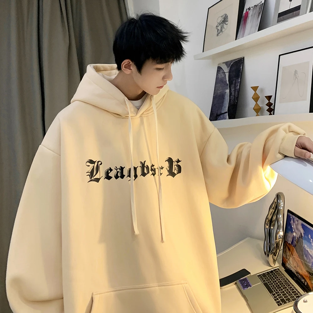 美式复古重磅连帽卫衣男春秋款vibe风高街hiphop潮牌宽松大码外套