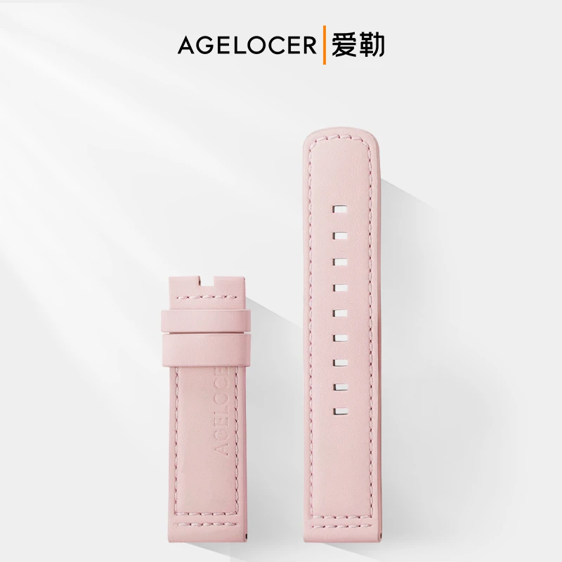 爱勒赛车表真皮表带，默认粉色需要换颜色联系客服
