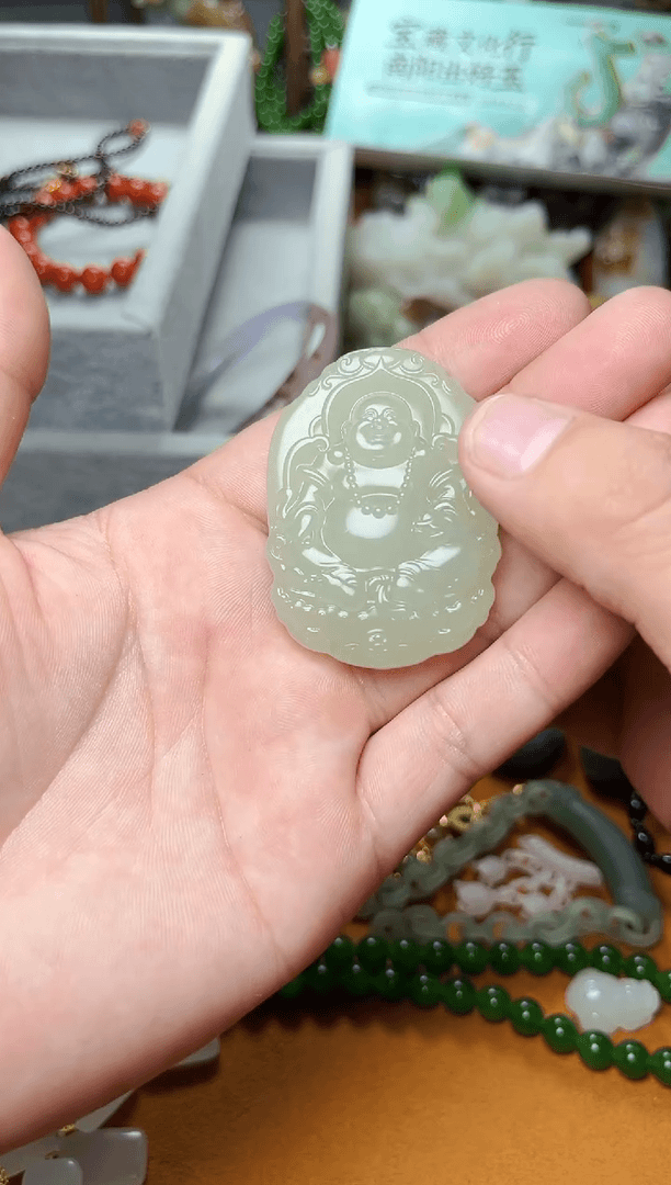 【闪购商品】和田玉挂件未镶嵌佛牌   0 1