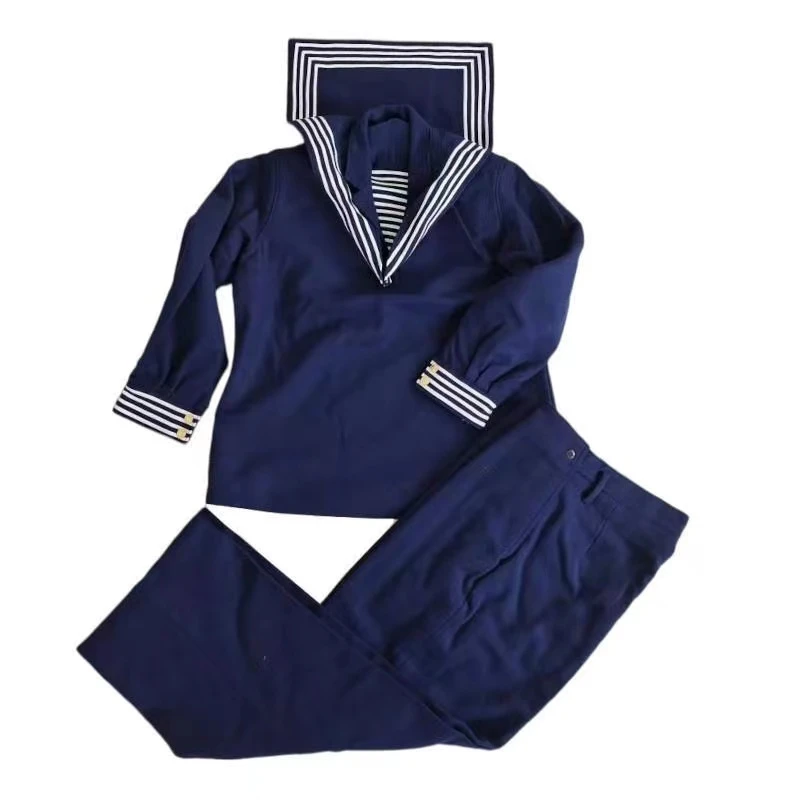 蓝色呢子男士套装