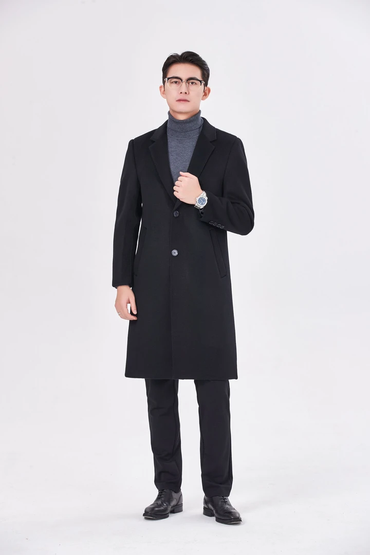 EI＆DF/埃登100%羊毛大衣男士秋冬季高端商务中长款双面呢外套02