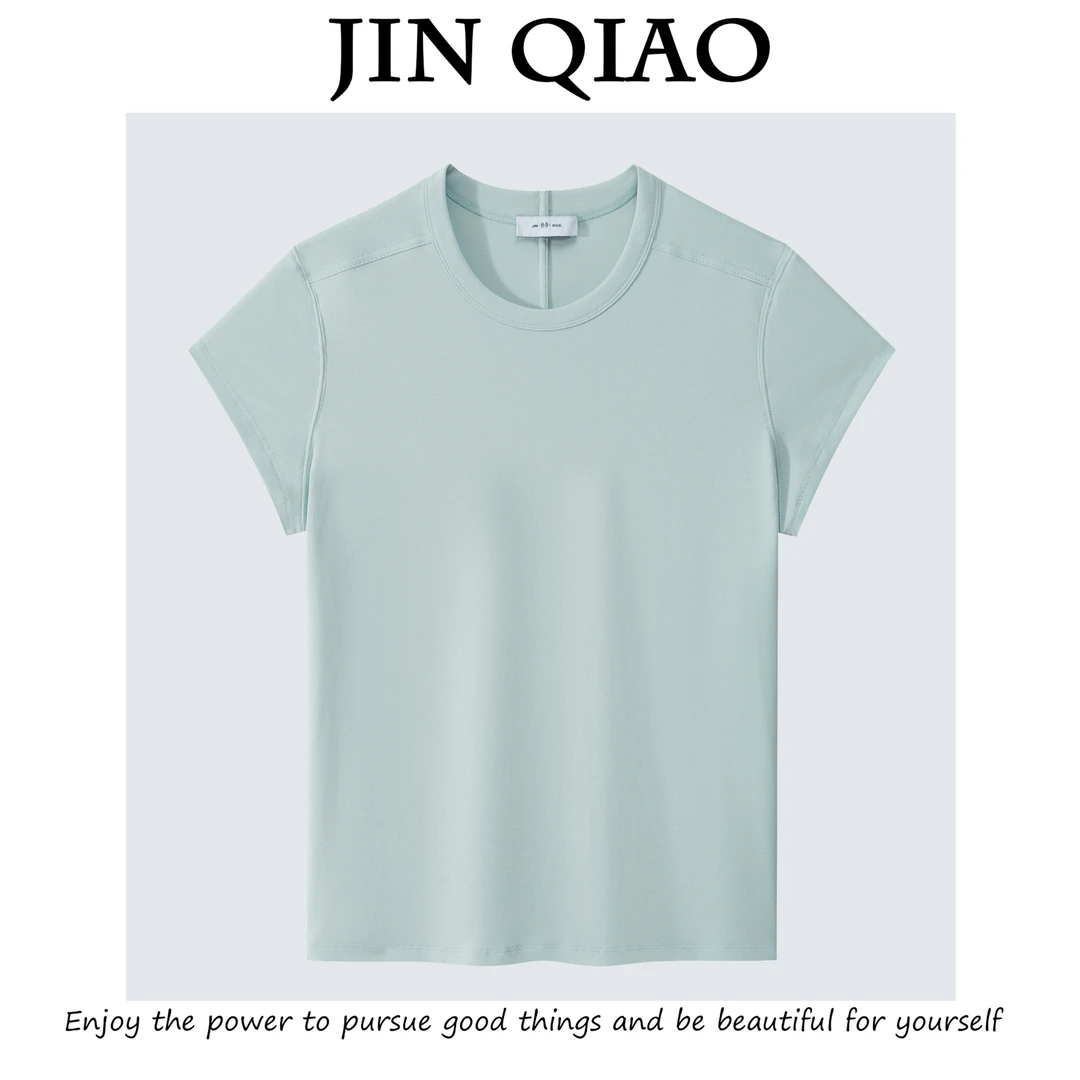 JIN QIAO【夏日缤纷】原创设计简约短袖T恤打底上衣#23292