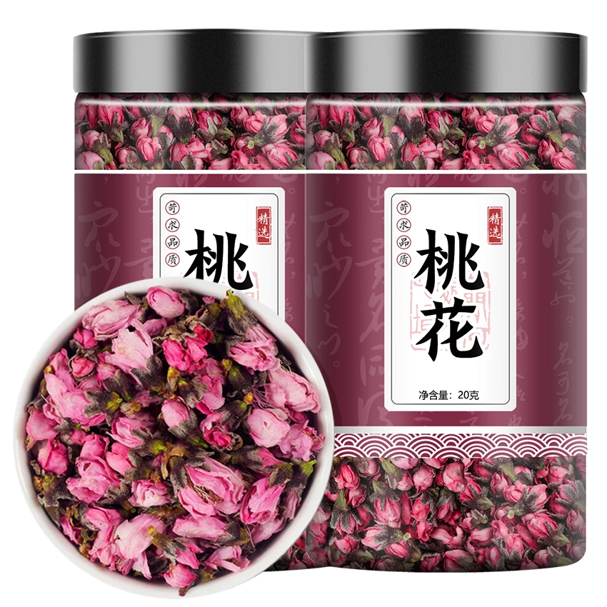 桃花茶新花农产品干桃花泡水茶包花瓣花苞搭荷叶茶原料清肠排宿便