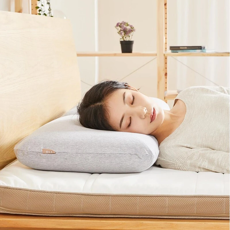 8HSLEEP乳胶枕天然乳胶枕头双枕套成人护颈枕芯混灰色单只装Z1s
