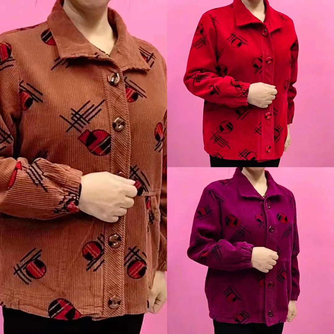 秋季新款翻领条绒外套