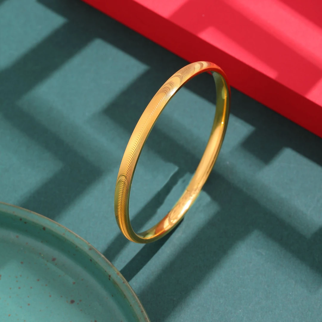 足银手镯 CNC猫眼手镯时尚情侣简约日常百搭情侣礼物送传承礼盒