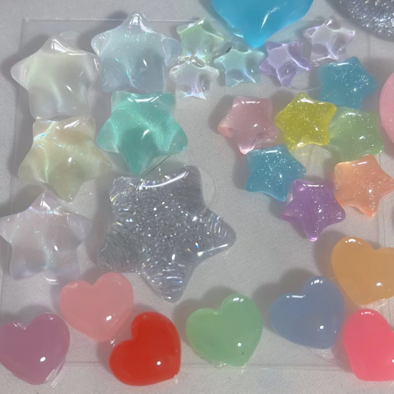 【星星系列】开火车 直播拆-星空感流光/荧光星星混装Diy配件