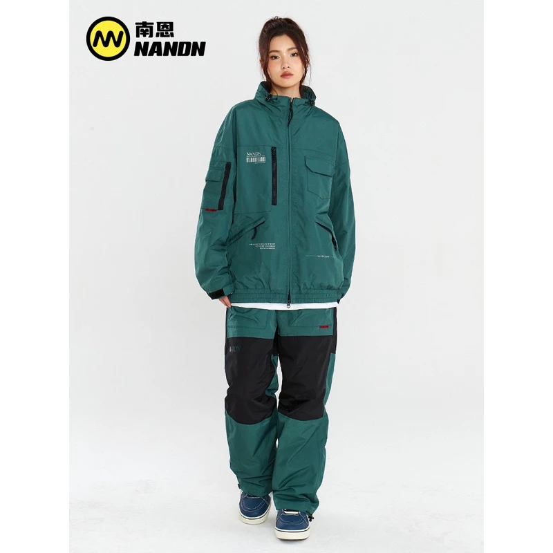 南恩NANDN滑雪服女套装2022新款专业单双板美式滑雪衣服男款套装