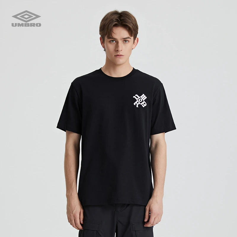 Umbro/茵宝男女同款夏季新款吸汗透气简约logo圆领T恤U2322340225