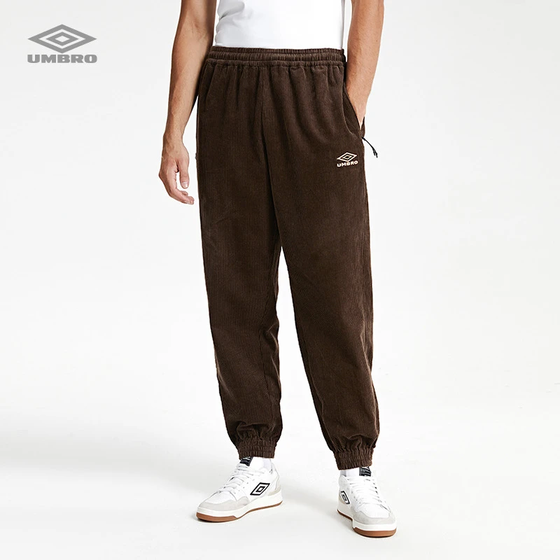 Umbro/茵宝男女同款时尚百搭灯芯绒休闲束脚裤运动裤U2322452802