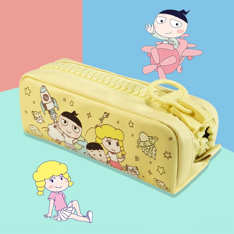 米小圈大拉锁笔袋我爱运动 探索太空儿童网红同小学生宝宝幼儿园