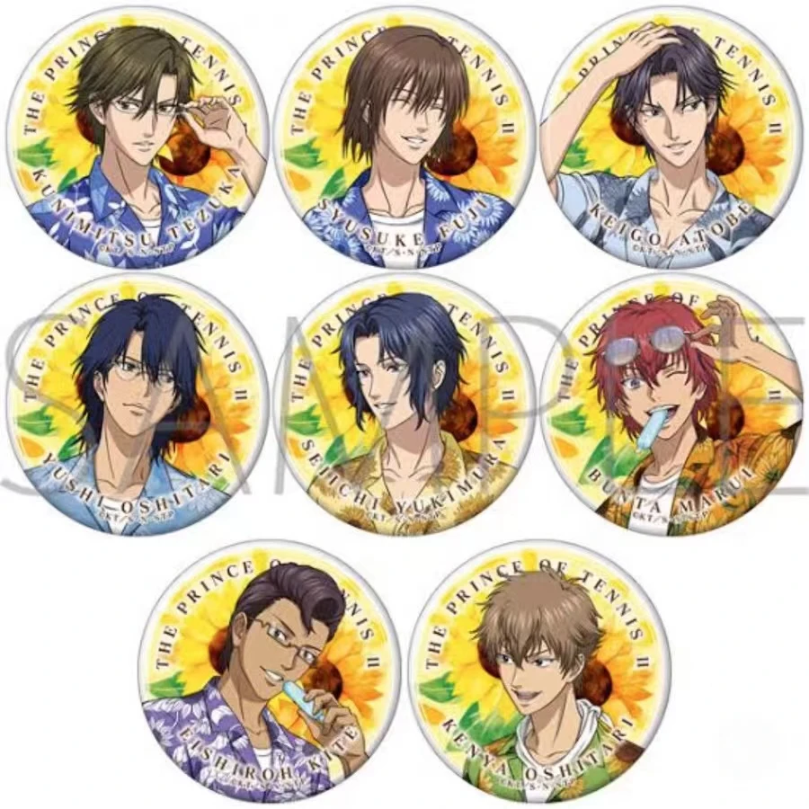 【拆盒】新网球王子 夏日情人节向日葵吧唧徽章 全8种 日谷盲盒代拆