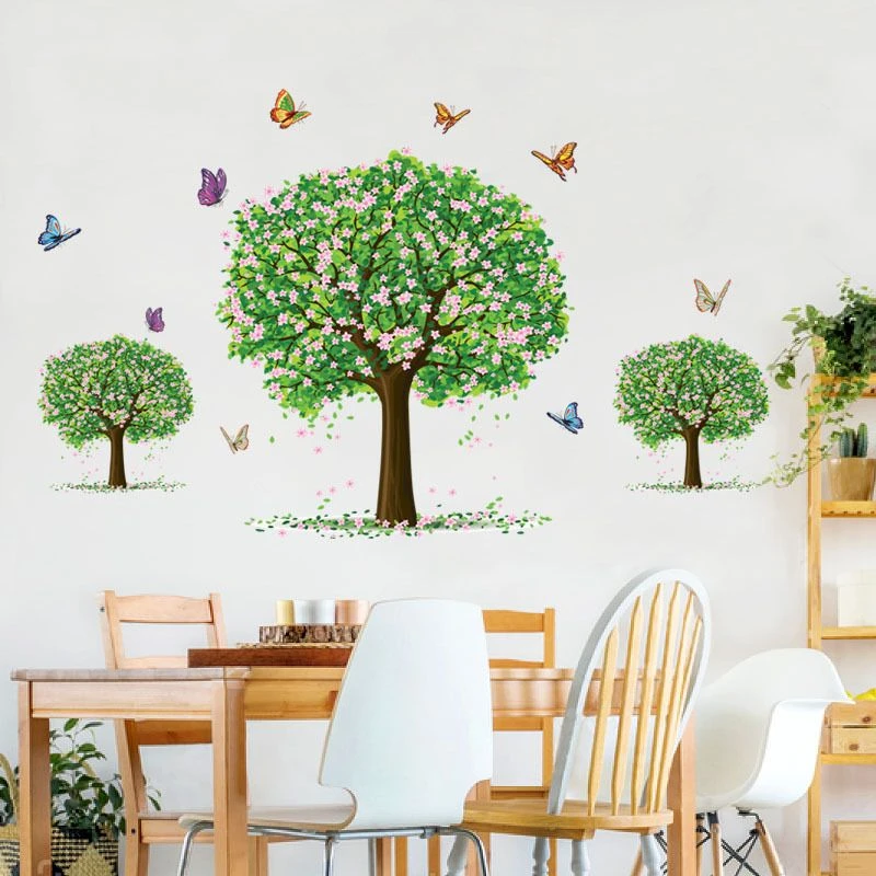 锐春三棵苹果树清新田园美化装饰贴画卧室客厅出租屋装饰简约