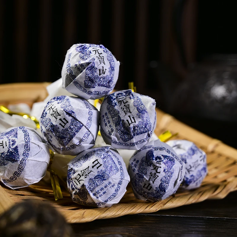 颖傣司贡云南临沧茶区元宝山古树普洱生茶普洱茶龙珠散装