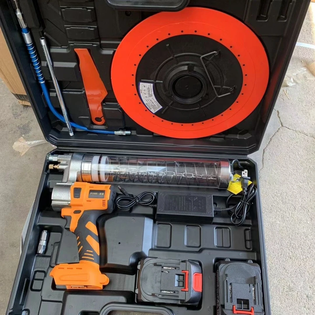 无刷电动黄油枪24v充电式锂电池全自动高压毛毛虫桶装黄油两用